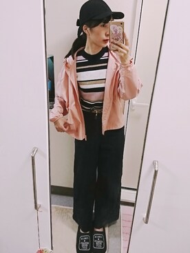 「PUMA（プーマ）のアイテム（その他アウター）」を使った、いちさん🐻さん（レディース・164cm）の春コーディネート