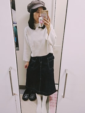 「ショッピング」｜「アイテム（キャスケット）」を使った、いちさん🐻さん（レディース・164cm）の冬コーディネート