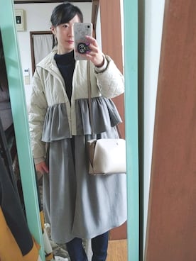 「merry jenny（メリージェニー）のアイテム（その他アウター）」を使った、いちさん🐻さん（レディース・164cm）の冬コーディネート