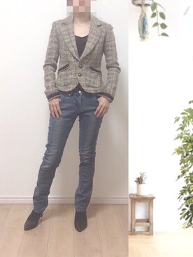 「JILL STUART（ジルスチュアート）のアイテム（ジャケット/アウター）」を使った、yoyoさん（レディース・153cm）の秋コーディネート
