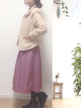 「MISCH MASCH（ミッシュマッシュ）のアイテム（ジャケット/アウター）」を使った、yoyoさん（レディース・153cm）の秋コーディネート