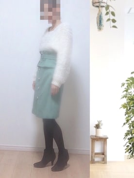 「tocco（トッコ）のアイテム（スカート）」を使った、yoyoさん（レディース・153cm）の冬コーディネート