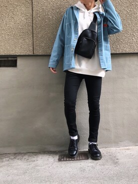 「RAGEBLUE（レイジブルー）のアイテム（カバーオール）」を使った、Tenshinさん（メンズ・171cm）の冬コーディネート