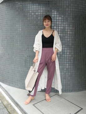 「コットンレース」｜あかねさん（レディース・164cm）の夏コーディネート