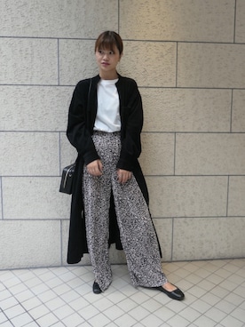 「アニマル」｜「アイテム（ワンピース/ドレス）」を使った、あかねさん（レディース・164cm）の秋コーディネート