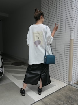 「合皮スカート」｜あかねさん（レディース・164cm）の秋コーディネート