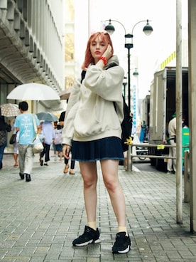 「デカピアス」｜Droptokyoさん（レディース・163cm）の夏コーディネート