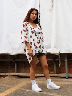 「NIKE（ナイキ）のアイテム（デニムパンツ）」を使った、Droptokyoさん（レディース・162cm）の夏コーディネート