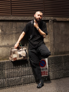 「ACRONYM（アクロニウム）のアイテム（パンツ）」を使った、Droptokyoさん（メンズ・188cm）の夏コーディネート