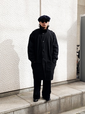 「MAN-TLE（マントル）のアイテム」を使った、Droptokyoさん（メンズ・170cm）の秋コーディネート