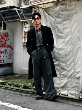 「TAAKK（ターク）のアイテム（ジャケット/アウター）」を使った、Droptokyoさん（メンズ・175cm）の秋コーディネート