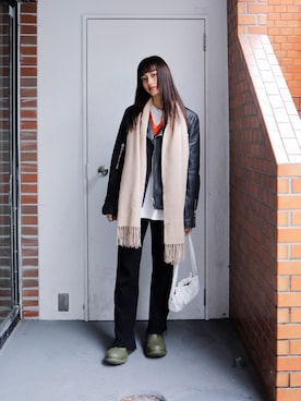 「Elleme（エレメ）のアイテム」を使った、Droptokyoさん（レディース・165cm）の冬コーディネート