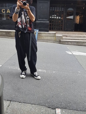 「Yohji Yamamoto POUR HOMME（ヨウジヤマモトプールオム）のアイテム（財布/小物）」を使った、randolejdkaさん（メンズ・170cm）の夏コーディネート