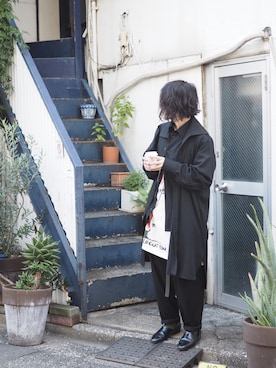 「Yohji Yamamoto POUR HOMME（ヨウジヤマモトプールオム）のアイテム（その他アウター）」を使った、randolejdkaさん（メンズ・170cm）の秋コーディネート