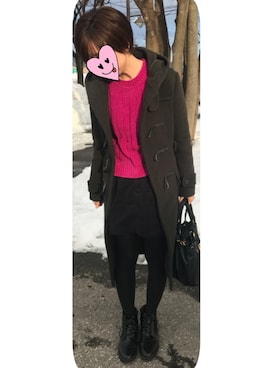 「JEANASIS（ジーナシス）のアイテム（ダッフルコート）」を使った、mayuさん（レディース・160cm）の冬コーディネート