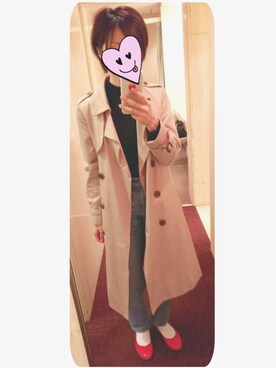 「LEPSIM（レプシィム）のアイテム（トレンチコート）」を使った、mayuさん（レディース・160cm）の春コーディネート