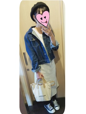 「アイテム（ピアス（両耳用））」を使った、mayuさん（レディース・160cm・30代）の秋コーディネート