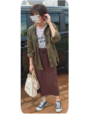 「A part by（アパートバイ）のアイテム（イヤリング）」を使った、mayuさん（レディース・160cm）の秋コーディネート