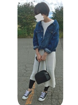 「A part by（アパートバイ）のアイテム（イヤリング）」を使った、mayuさん（レディース・160cm）の秋コーディネート