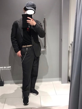 「SPINNS（スピンズ）のアイテム（ウォレットチェーン）」を使った、ゆうきさん（メンズ・161cm）の春コーディネート