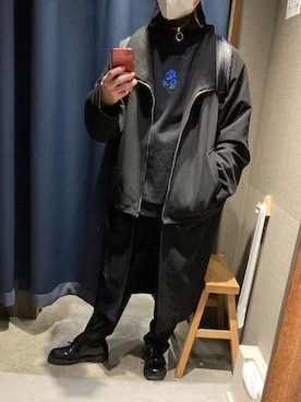 「INTER FACTORY（インターファクトリー）のファッションインフルエンサー じーの × INTER FACTORY　2wayワイドパンツ（その他パンツ）」を使った、ゆうきさん（メンズ・161cm）の秋コーディネート