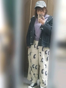 「ジャックパーセル」｜「アイテム（デニムジャケット）」を使った、ゆんさん（レディース・153cm）の春コーディネート