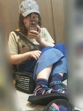 「にゃー」｜「アイテム（キャップ）」を使った、ゆんさん（レディース・154cm）の春コーディネート