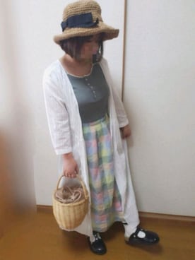 「ぽっちゃり、夏」｜「アイテム（その他）」を使った、ゆんさん（レディース・154cm）の夏コーディネート