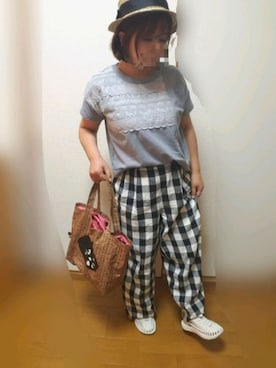 「にゃー」｜「アイテム（その他）」を使った、ゆんさん（レディース・154cm）の夏コーディネート