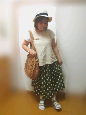 「ぽっちゃり、夏」｜「アイテム（その他）」を使った、ゆんさん（レディース・154cm）の夏コーディネート