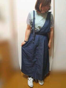 「にゃー」｜「アイテム（ワンピース/ドレス）」を使った、ゆんさん（レディース・154cm）の夏コーディネート