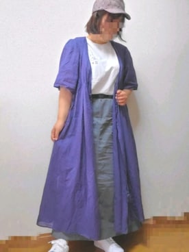「にゃー」｜「アイテム（キャップ）」を使った、ゆんさん（レディース・154cm）の春コーディネート