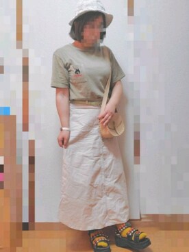 「にゃー」｜「アイテム（アクセサリー）」を使った、ゆんさん（レディース・154cm）の夏コーディネート