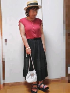 「にゃー」｜「アイテム（アクセサリー）」を使った、ゆんさん（レディース・154cm）の夏コーディネート