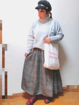 「coen（コーエン）のアイテム（キャスケット）」を使った、ゆんさん（レディース・154cm）の秋コーディネート