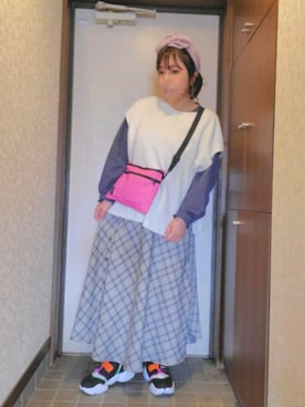 「アイテム（ヘアバンド）」を使った、ゆんさん（レディース・154cm）の春コーディネート