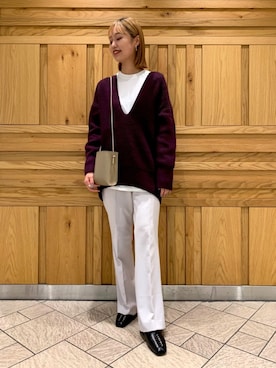 「SMELLY（スメリー）のアイテム（ショルダーバッグ）」を使った、kotoさん（レディース・165cm）の秋コーディネート