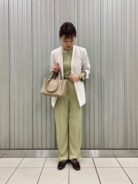 「SENSE OF PLACE by URBAN RESEARCH（センスオブプレイスバイアーバンリサーチ）のアイテム（ノーカラージャケット）」を使った、kotoさん（レディース・165cm）の冬コーディネート