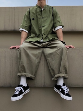 「工装」｜咬牙切齿集装箱さん（メンズ・174cm）の春コーディネート