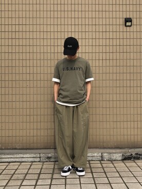 「工装」｜咬牙切齿集装箱さん（メンズ・174cm）の春コーディネート