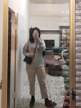 「MUJI」｜「アイテム（その他）」を使った、yoyoさん（レディース・165cm）の秋コーディネート