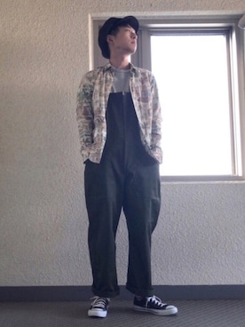 「フォローミー」｜「アイテム（キャスケット）」を使った、ポチ@BASE出品中‼️さん（メンズ・171cm）の秋コーディネート