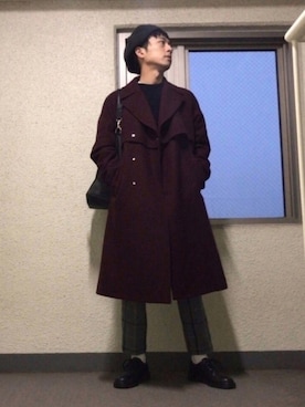 「RAGEBLUE（レイジブルー）のアイテム（ハンチング/ベレー帽）」を使った、ポチ@BASE出品中‼️さん（メンズ・171cm）の秋コーディネート
