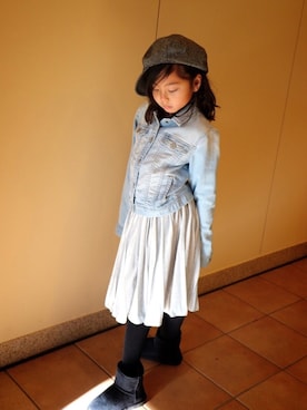 「GAP（ギャップ）のアイテム（ジャケット/アウター）」を使った、miyamamaさん（キッズ・127cm）の冬コーディネート