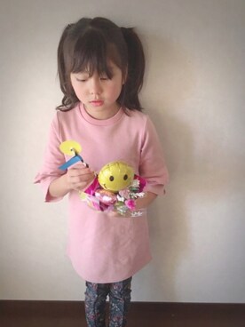 「H&M（エイチ・アンド・エム）のアイテム」を使った、miyamamaさん（キッズ・127cm）の春コーディネート