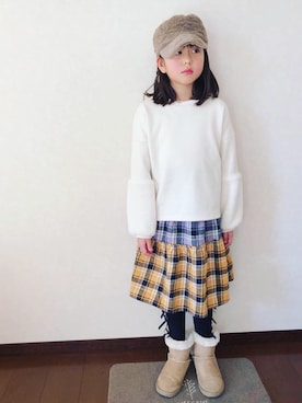 「no brand（ノーブランド）のアイテム」を使った、miyamamaさん（キッズ・127cm）の冬コーディネート