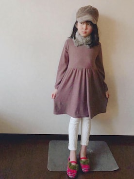 「GU（ジーユー）のアイテム」を使った、miyamamaさん（キッズ・130cm）の春コーディネート
