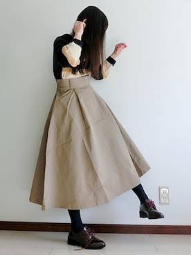 「ドレスシューズ」｜「アイテム（福袋/福箱）」を使った、atsukonokoさん（レディース・156cm）の秋コーディネート