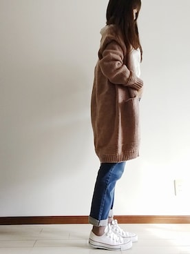「アイテム（福袋/福箱、グレー系）」を使った、atsukonokoさん（レディース・156cm）の秋コーディネート