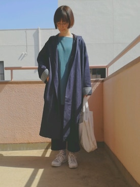 「my beautiful landlet（マイビューティフルランドレット）のアイテム（その他アウター）」を使った、shizukaさん（レディース・157cm）の夏コーディネート